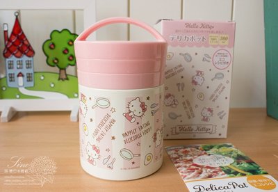 【36號日本雜貨直營】日本Sanrio Hello Kitty 可愛廚房小物圖樣 保溫保冷湯杯～付湯匙