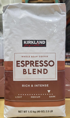 【小如的店】COSTCO好市多代購~KIRKLAND 義式深度烘焙咖啡豆(每包1130g)可代磨成粉 1726068