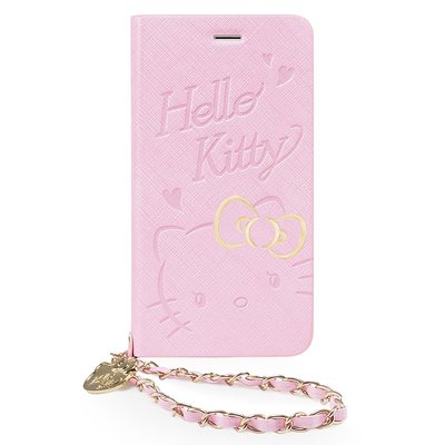 公司貨 GARMMA Hello Kitty iPhone6/6S Plus 5.5吋 側掀式摺疊 皮套 保護套-絢麗粉