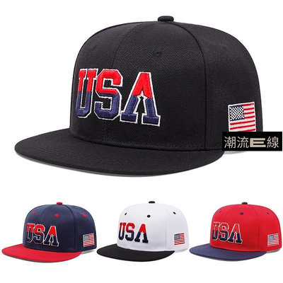 美國刺繡復古男式帽子高品質青年嘻哈帽 Snapback 休閒夏季時尚女式帽子可調節-潮流e線