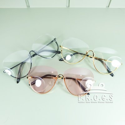 F.R.O.G.S E2014(現貨)歐美雷朋半塑膠半金屬大框造型素顏眼鏡男女同款平光眼鏡裝飾眼鏡造型眼鏡墨鏡太陽眼鏡