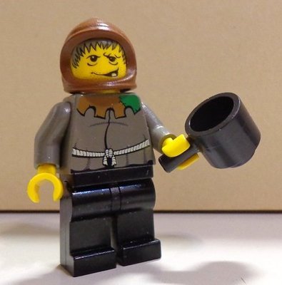 【LEGO樂高】食物餐具 黑色把手小鍋子 Saucepan