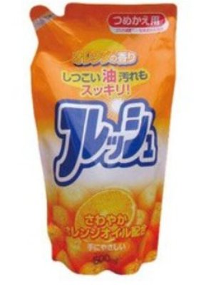 日本製 火箭 柑橘香洗碗精 500ML 酵素洗碗精 橘子洗碗精 火箭洗碗精 補充包