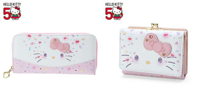 ♥小花花日本精品♥Hello Kitty  50週年系列 長夾 皮夾 短夾~3