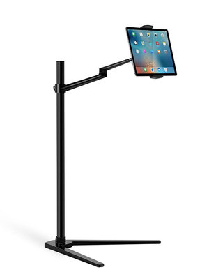 埃普iPad pro平板電腦托架手機懶人床邊通用型站立式增高落地支架-西瓜鈣奶
