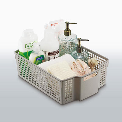 日本進口可疊加廚房收納盒櫥櫃整理零食收納筐桌面塑料儲物盒雜物