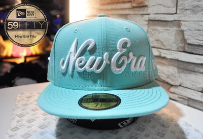 New Era Branded Tint Blue New York Fitted 59Fifty NE湖水綠紐約全封帽