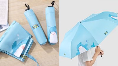 IKEA 鯊鯊摺疊傘 折疊傘 雨傘 鯊魚 限量商品
