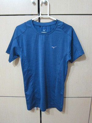 衣市藍~MIZUNO 排汗短袖T恤 (S~深藍~) (220919)