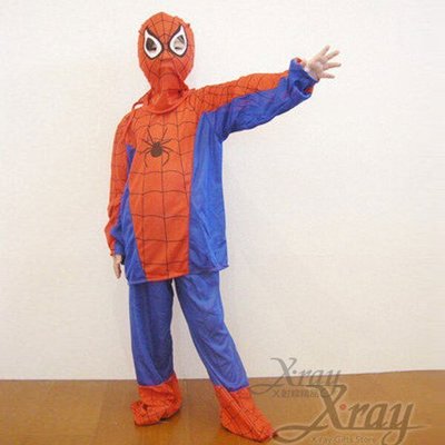 二件式蜘蛛人服裝，Party/角色扮演/化妝舞會/兒童表演造型/萬聖節造型服裝，X射線【W370104】