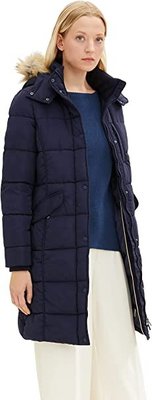 MISHIANA 德國品牌 Tom Tailor 女生休閒款連帽加絨秋冬保暖長款外套(新款上市.特價出售.深藍款)