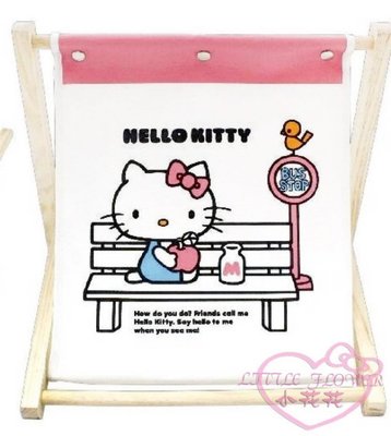 ♥小公主日本精品♥hello kitty凱蒂貓坐姿長椅圖案木製收納掛袋架收納袋架收納架-粉色款~預(3)
