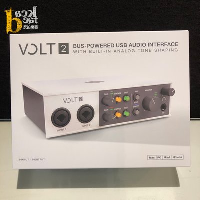 [反拍樂器]Universal Audio Volt 2 錄音介面 TYPE-C