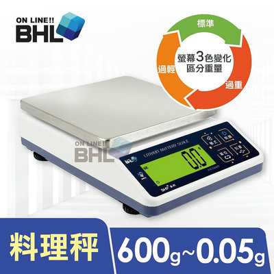 【BHL 秉衡量】鋰電池充電式 高精度防干擾行動智能烘焙料理秤 BHP+-600g