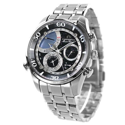 預購 CITIZEN CAMPANOLA AH7060-53F 42.5mm 藍寶石鏡面 石英 黑色面盤 不鏽鋼錶帶 男錶 女錶