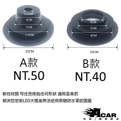 【A-CAR】萬用型防水罩LED大燈 40W 55W 頭燈 H4 H7 H8 H11 9005 9006 T10 T20