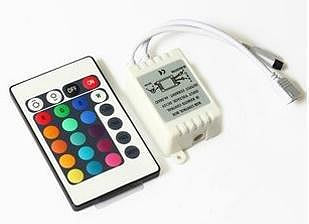 A店12V/24V 可調式 彩色 RGB 24鍵 遙控型 燈條控制器 5050 / 3528LED 爆閃 呼吸燈 快閃