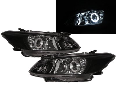 卡嗶車燈 TOYOTA 豐田 VIOS XP150 16-UP 光導LED天使眼光圈魚眼 大燈 黑