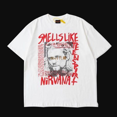 Abel代購 Nirvana Kurt Cobain Archive柯本涅槃樂隊人物印花高街短袖T恤男