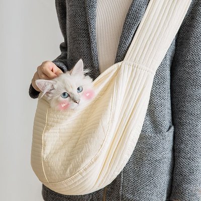 現貨 貓咪貓包斜挎寵物外出便攜貓背袋背包外帶出門貓外出包胸前遛貓袋