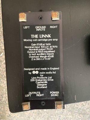 英國 Naim 量身定做 Linn 的 MC 唱頭放大器 LINNK  電源分離 LP12 Thorens