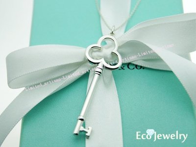 《Eco-jewelry》【Tiffany&amp;Co】 經典款 三瓣鑰匙項鍊 純銀925項鍊 ~專櫃真品 已送洗