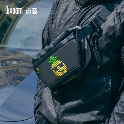 Divoom點音像素胸包 機能挎包男士運動包LED單肩斜背包潮流女防水 ALWS 收納包