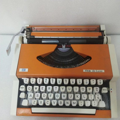 老式古董德國UNIS機械純金屬殼黃色英文打字機 前南斯拉夫出27171