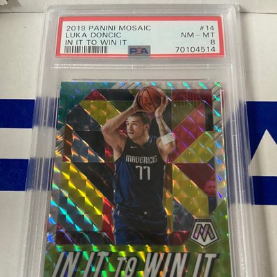 LUKA DONCIC PSA 10 2019 PANINI MOSAIC #14 MULTI-COLOR MOSAIC PRIZM IN IT TO WIN