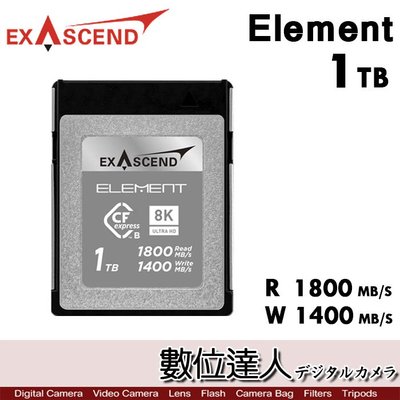 公司貨 Exascend Element 系列 1TB CFexpress B / 1T 存儲卡 記憶卡
