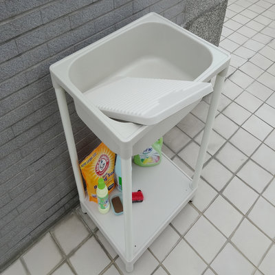 洗衣槽 洗手台 流理台 水槽 洗碗槽 ABS 塑鋼水槽 洗衣板 小型洗衣槽 1入 台灣製造 Adib 02WHO