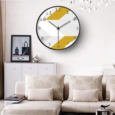 北歐家用時尚鐘飾創意個性時鐘掛墻現代掛鐘客廳臥室時間鐘表極簡#墻貼#裝飾品#擺件#創意#促銷