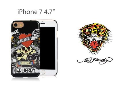 ☆韓元素╭☆ED HARDY iPhone 7 影視骷髏 4.7吋 MOVIE LKS 保護殼 亮面 背蓋