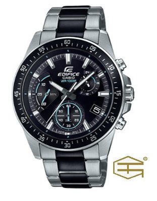 【天龜 】CASIO EDIFICE 賽車條紋三眼錶計時碼表賽車錶不銹鋼男錶 EFV-540SBK-1A