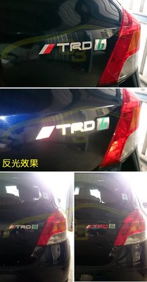 【C3車體彩繪工作室】TRD 貼紙 標誌 後蓋 貼 反光 材質 運動版 車標貼 汽車貼紙 SPORT 風格 車貼 車身貼