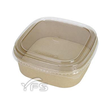 PCL-1717-1000正方紙碗(牛皮底+OPS蓋) (紙餐盒/免洗餐具/免洗碗/紙餐碗/外帶碗/便當)