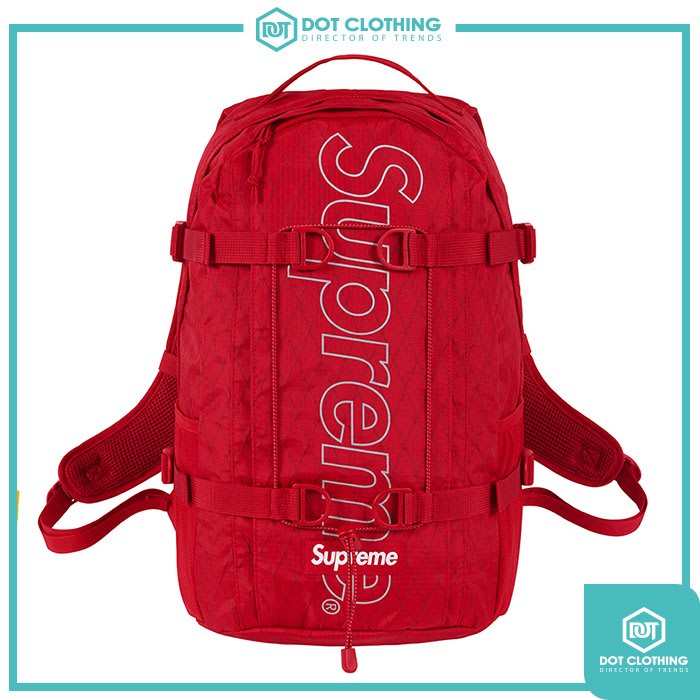 DOT聚點2018 F/W Supreme 45th Backpack BOX LOGO 後背包黑紅黃全新