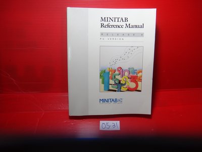 【愛悅二手書坊 05-31】Minitab Reference Manual Release 8 Pc Version