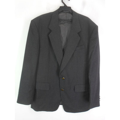 男 ~【BALENCIAGA】墨灰色羊毛(100%)西裝外套 46號(6A175)~99元起標~