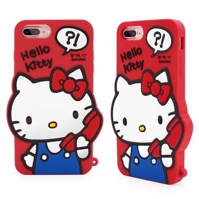 【手機殼專賣店】HelloKitty iPhone 7/6S/6 4.7吋 Plus 5.5吋-立體矽膠果凍套 哈囉凱蒂