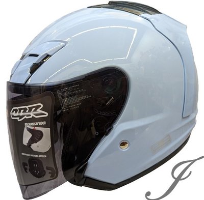 《JAP》CBR S60素色 水藍 R帽 內襯全可拆洗 半罩 安全帽 超透氣孔