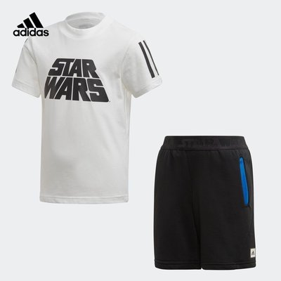 100％原廠Adidas愛迪達官網 星球大戰聯名系列小童裝訓練短袖運動套裝FM2869