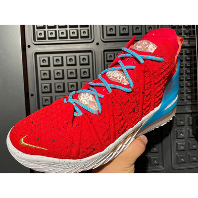 NIKE LeBron XVIII EP 籃球鞋 運動鞋 男 氣墊 舒適 避震 包覆 明星款 紅藍 CW3155-600