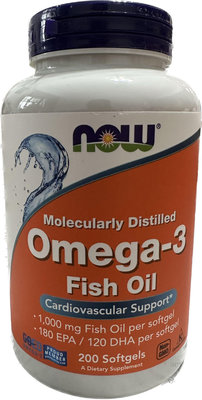 寵物補充品-200顆 Now Foods 魚油 omega 3