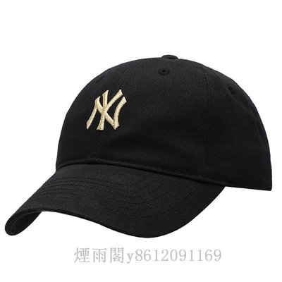 特賣-新品MLB帽子男22新款NY標硬頂棒球帽鴨舌帽潮3ACP1501N-50GOS