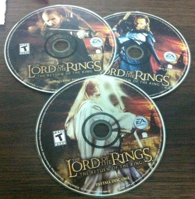 PC GAME--魔戒三部曲THE LORD OF THE RINGS--王者再臨 ~ 二手
