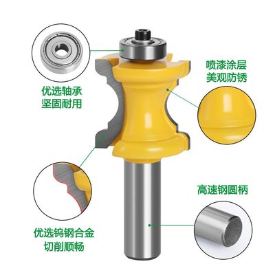 凹鼻線刀弧形門邊線條刀雕刻機修邊機木工銑刀桌椅凳子~特價