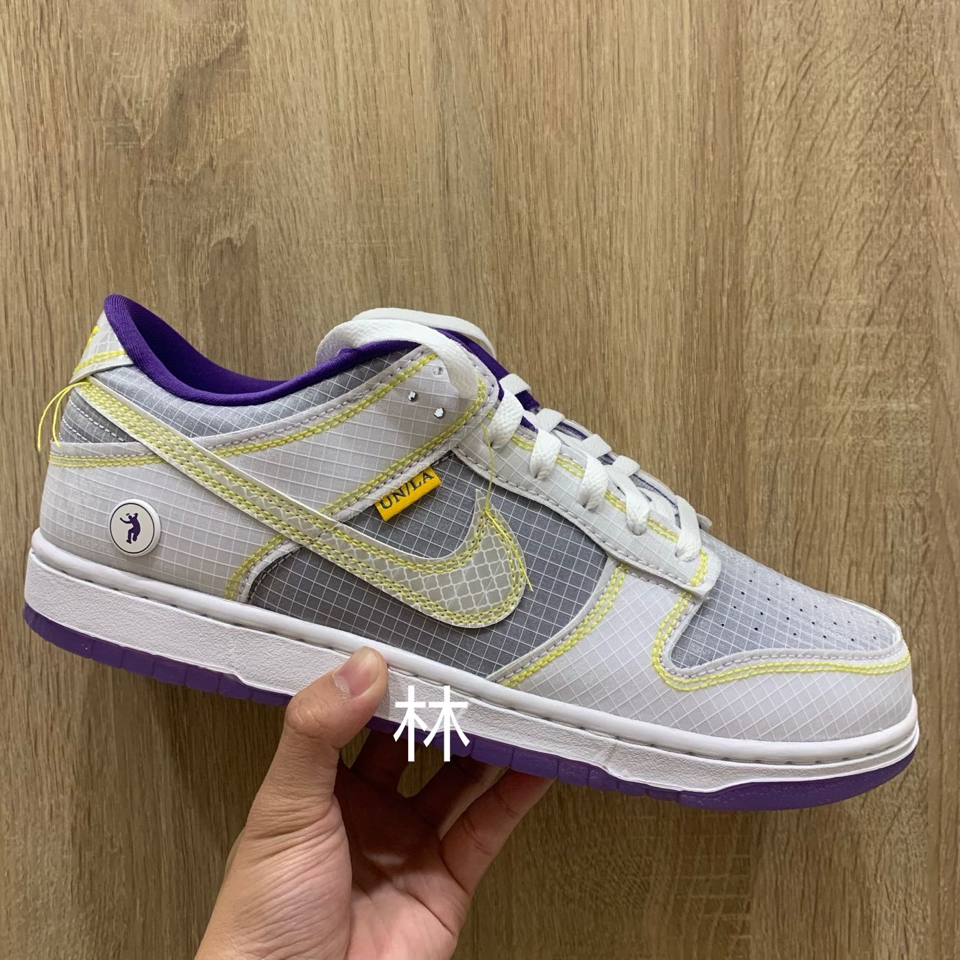 全新現貨Union LA x Nike Dunk Low 白紫金湖人網格縫線男女鞋DJ9649