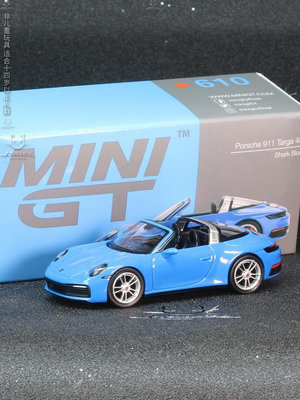 車模 仿真模型車TSM MINIGT 保時捷 Porsche 911 Targa 4S 1:64 合金敞篷汽車模型