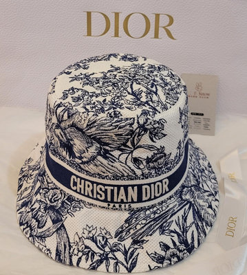 二手show 真品 Dior 限量版 立體刺繡化卉 漁夫帽